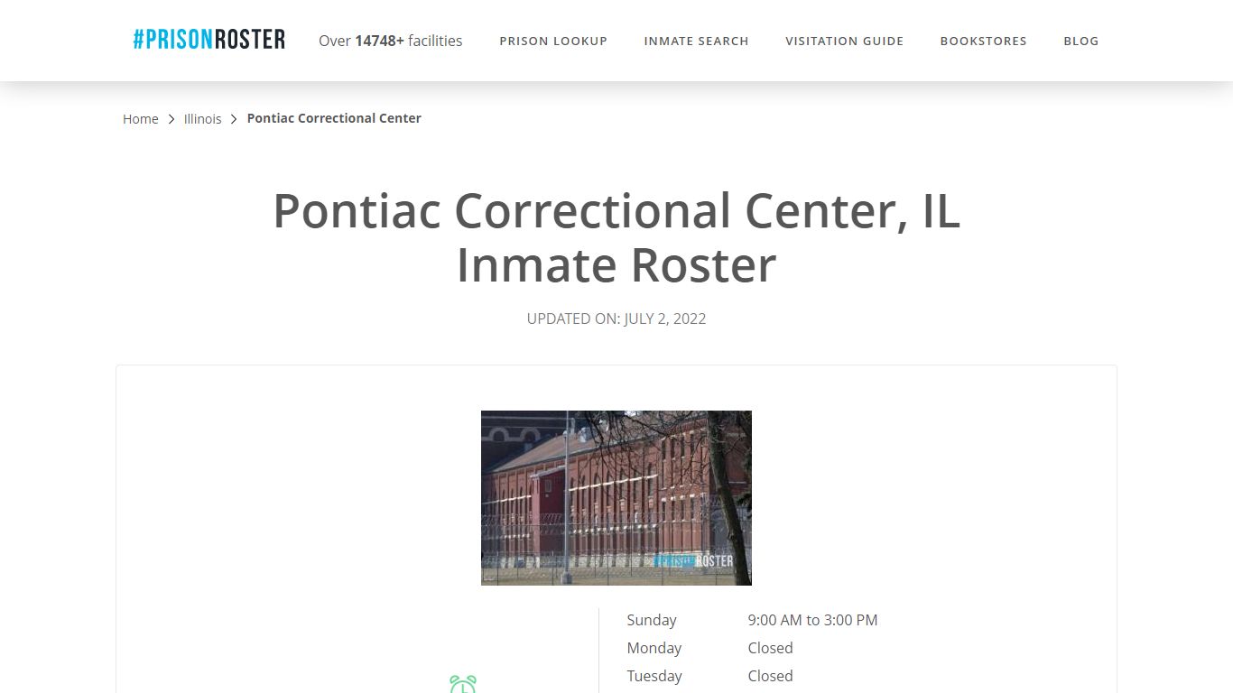 Pontiac Correctional Center, IL Inmate Roster - Prisonroster