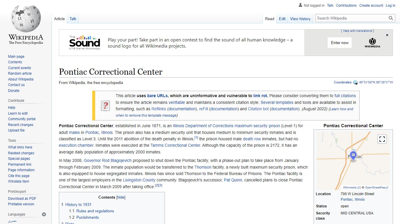 Pontiac Correctional Center - Wikipedia