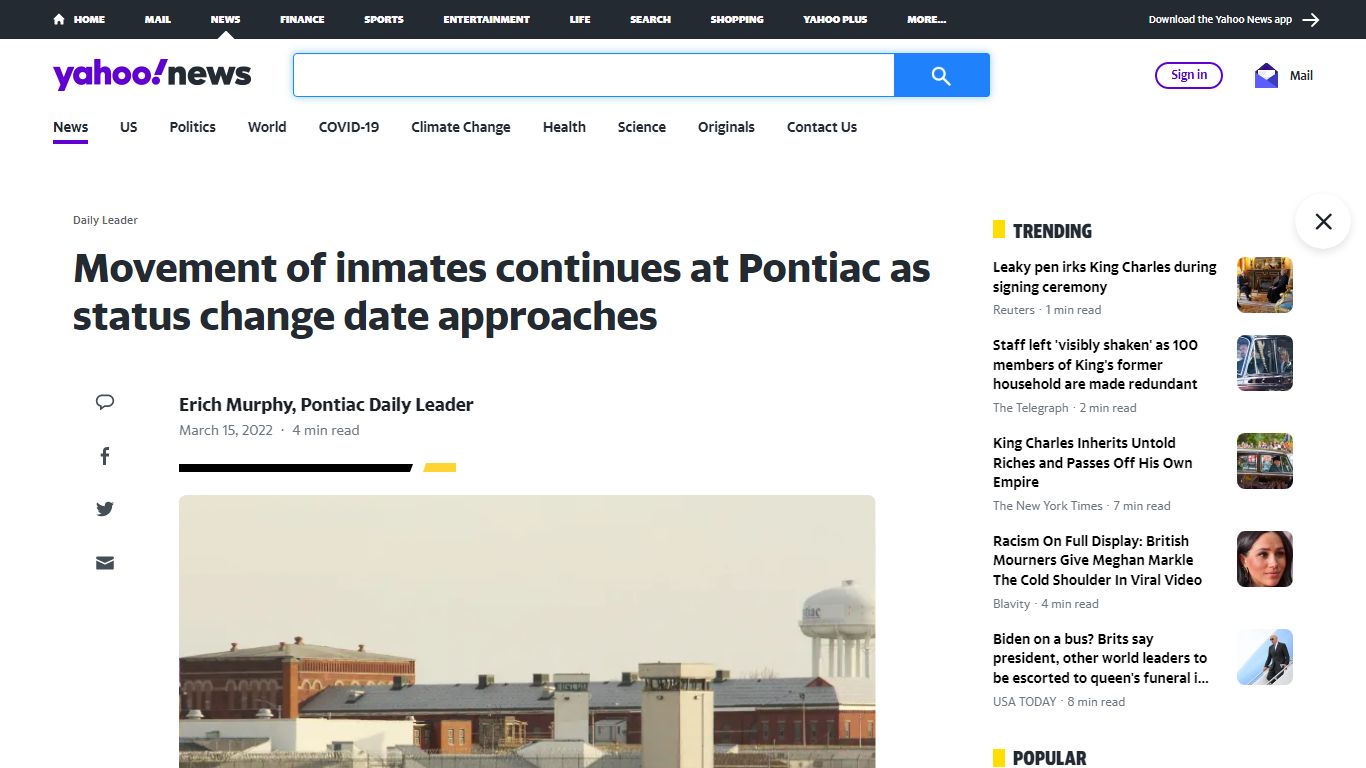 Movement of inmates continues at Pontiac as status change date approaches